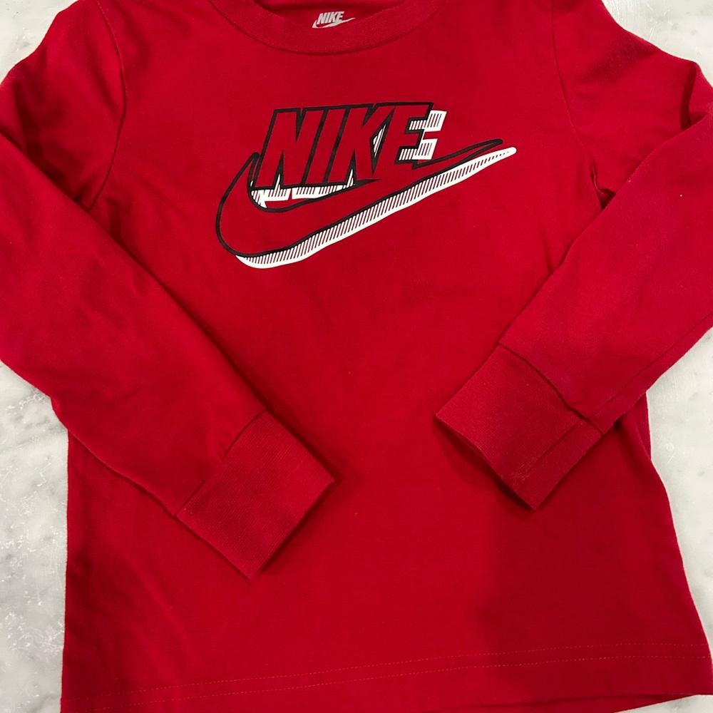 Nike Kids Bold Red Long Sleeve Tee